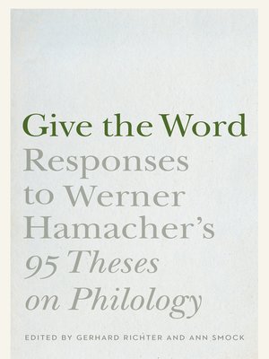 cover image of Give the Word
